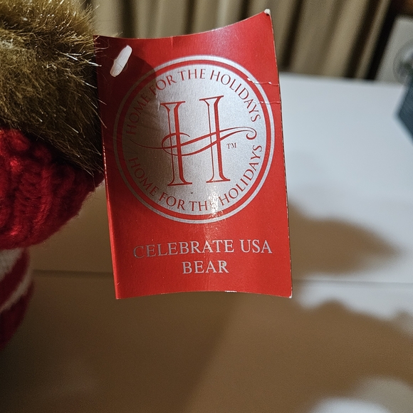 Patriotic Teddy Bear with Flag Sweater - Picture 8 of 12